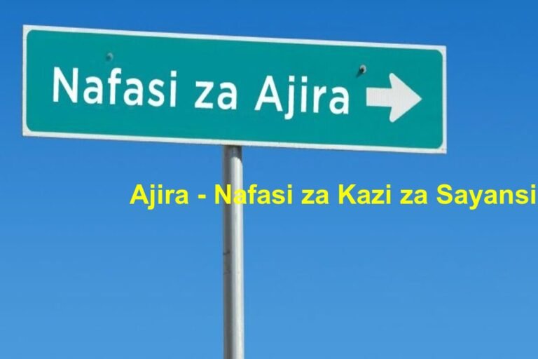 Ajira – Nafasi za Kazi za Sayansi za Kimaumbile na Asilia Tanzania